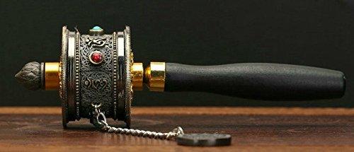Молитвенное колесо, тибетское, буддийское, устройство для передачи буддийских сутр, маникоро, ритуальный предмет, буддийский алтарь, антикварное украшение