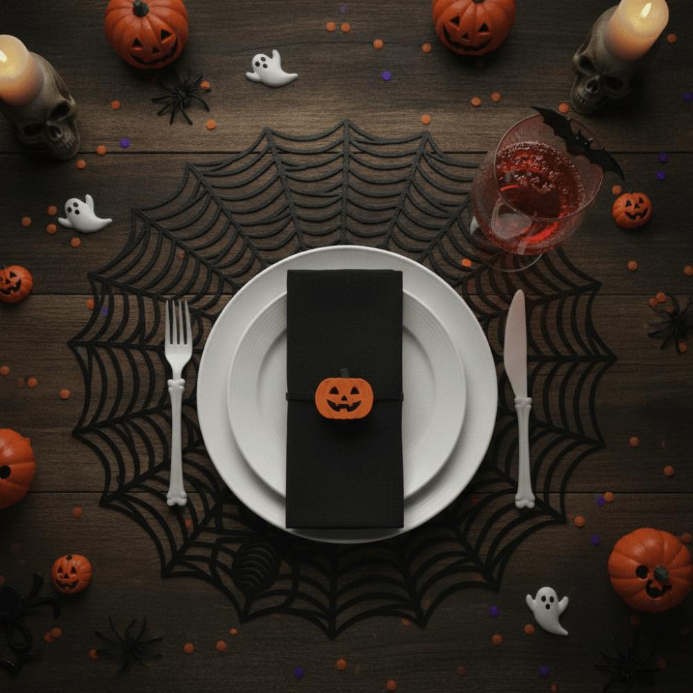 4PCS Hollow Out Spider Web Coaster PVC Cup Mat Easy To Clean Tableware Heat-Insulating Mat Party