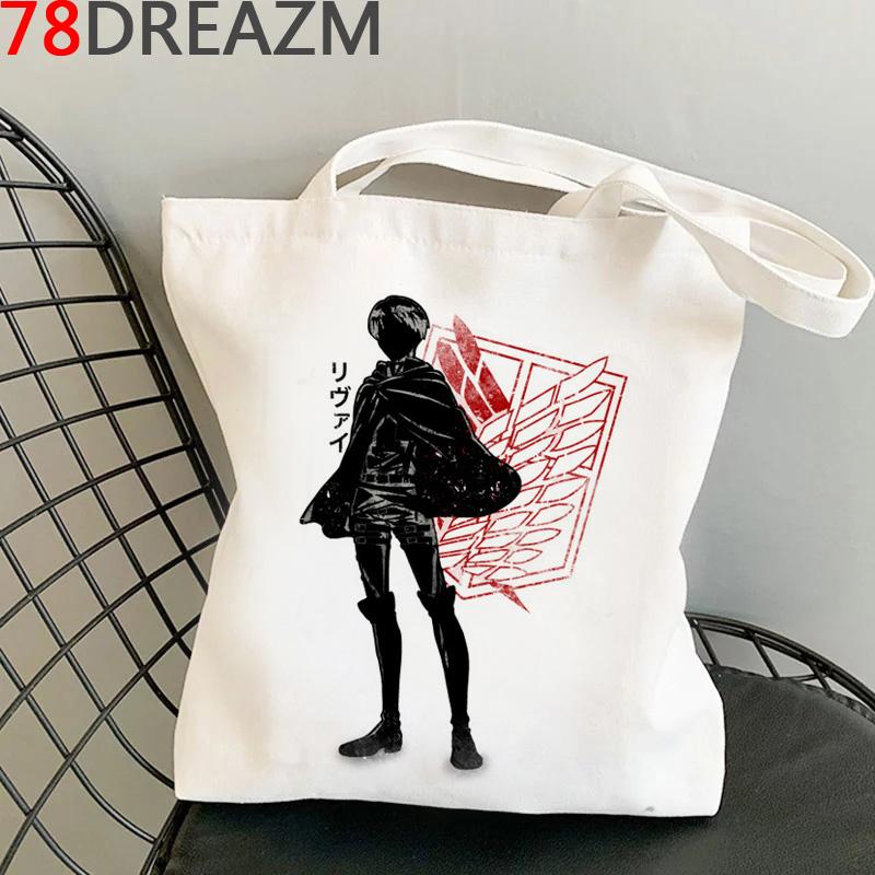 Сумка-шоппер «Атака Титанов», холщовая сумка-шопер, сумка для покупок, сумка для вторичной переработки, тканевая сумка bolsas ecologicas sacolas