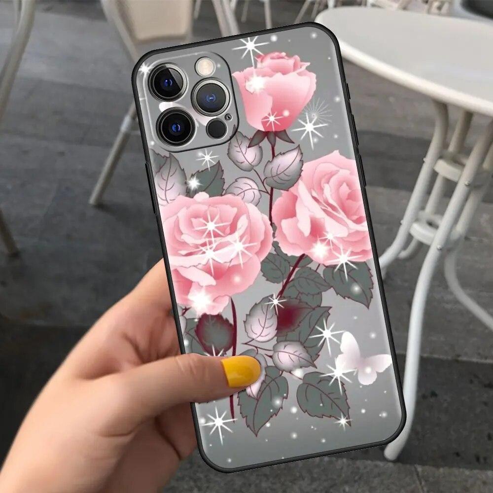 Чехол с цветочным принтом для телефона iPhone Samsung Galaxy Redmi Xiaomi Oppo OnePlus Note SA 7 8 9 10 11 12 13 14 20 21 22 23 53 54 Pro Max Plus Ultra TPU Soft