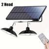 Solar Pendant Light Outdoor LED Light Double Pendant Light Decoration with Remote Control For Indoor Shed Barn Room
