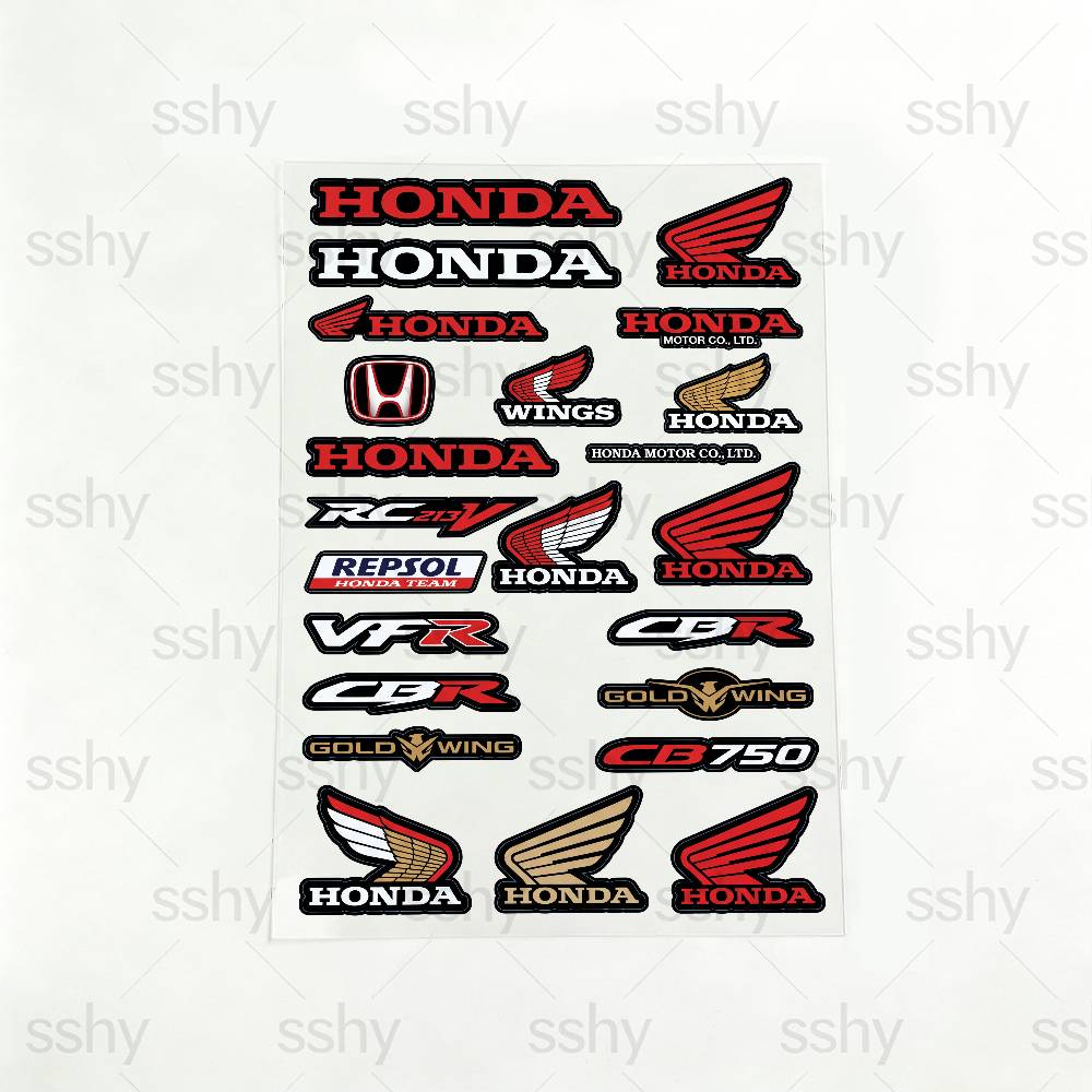 ДЛЯ HONDA HRC H WING Мотоциклетные Светоотражающие Наклейки Водонепроницаемые Декали для Шлема Скутера Бензобака Ящика для Инструментов Гонки TP6 yzpf8