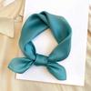 Solid Nature Silk Square Scarfs for Women Neck Ties Foulard Neckerchief Hairband Hands Bag Ribbons Headband Gift