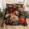 Peony Duvet Cover Groovy Flower Floral Quilt Cover Vintage Victorian Botanical Bedding Set Garden Petals Pastoral Plant Bed Set