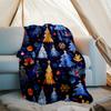 Christmas tree Theme Printed Blanket - Perfect for Couch, Bed, Travel & Outdoor Use | Machine Washable, Cozy & Durable.