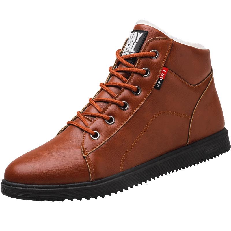 Fashion Winter Snow Boots Super Warm Size 35~48 Genuine Natural Leather Handmade Men Winter Shoes  jki9