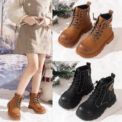 Детские ботинки Martin на весну и осень. Короткие ботинки Campus в британском стиле для мальчиков. Ботинки Princess для девочек. Кожаные рабочие ботинки.