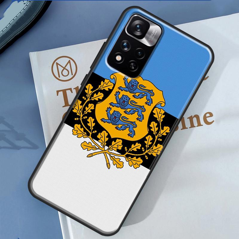 Чехол-эмблема с гербом Эстонии для Xiaomi Redmi Note 14 13 11 9 10 12 Pro 9S 10S 11S 12S Redmi 10C 12C 13C 14C