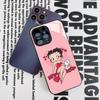 B-Betty-Cute-Boop Phone Case for Iphone 17 16 15 14 12 11 13 Pro Max Mini X Air Puls Black Glass Cover