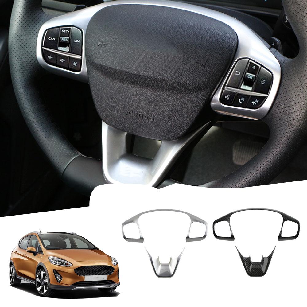 Car Steering Wheel Panel Trim for Ford Focus 4 MK4 Kuga Escape MK3 Fiesta MK8 2017 - 2019 Decoration Sticker Cover Accessories