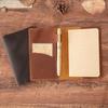 Vintage Cowhide Leather Travel Journal - Handmade Diary Notebook