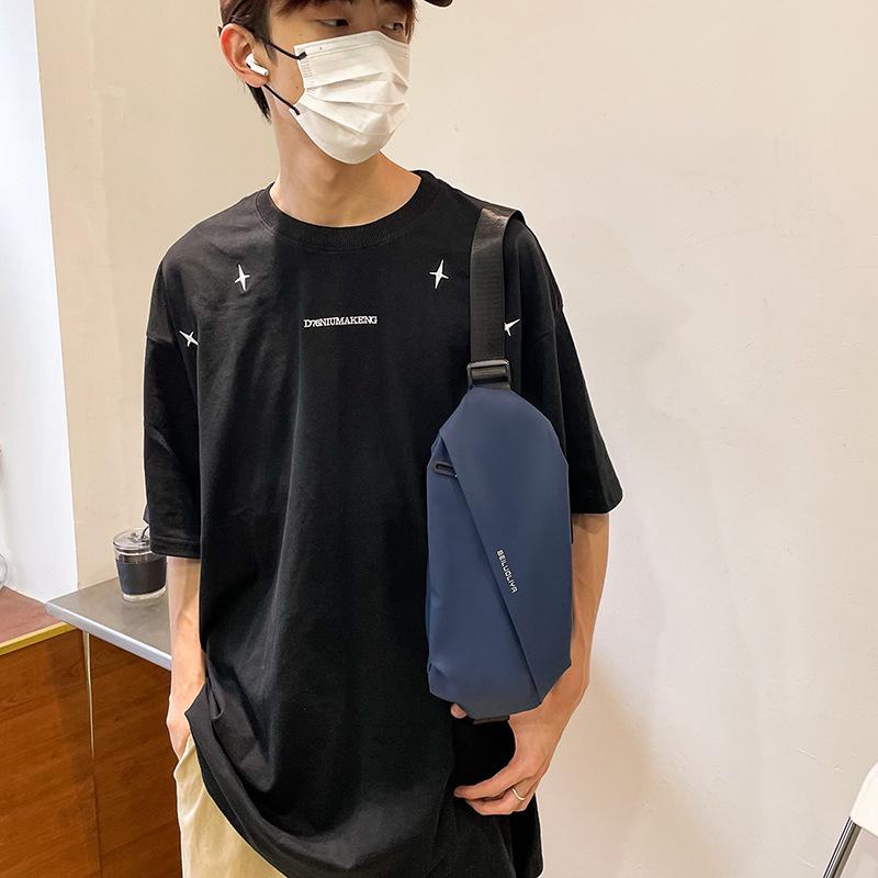 Модная брендовая сумка-мессенджер, мужская поясная сумка, сумка для мобильного телефона для бега на открытом воздухе, многоцелевая вместительная нагрудная сумка, повседневная сумка-мессенджер через плечо.