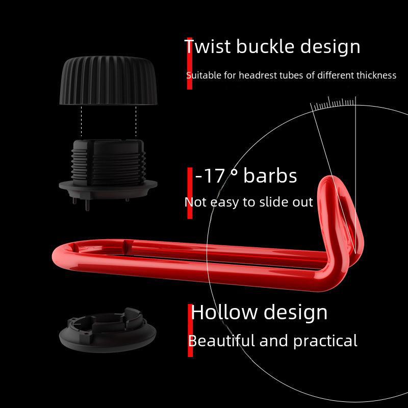 Creative Alloy Car Hook: Invisible Seat Back Storage for Car Interior.