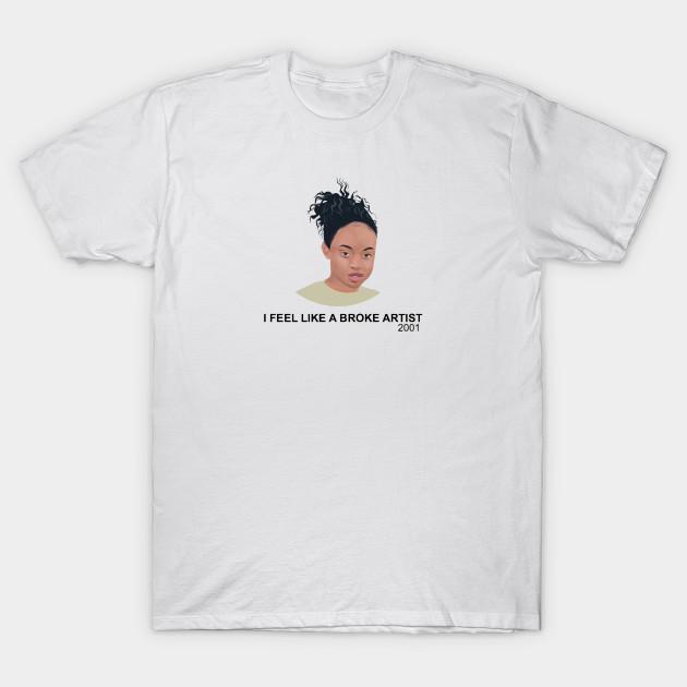 Футболка женская Feel Like Broke Artist Harajuku Print Kawaii футболка летняя женская футболка с коротким рукавом топ футболка