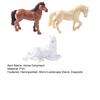 3 Pcs Horse Miniatures Mini Animal Figurines Tabletop Mini Horse Statues for DIY Fairy Garden Micro Landscape Decoration