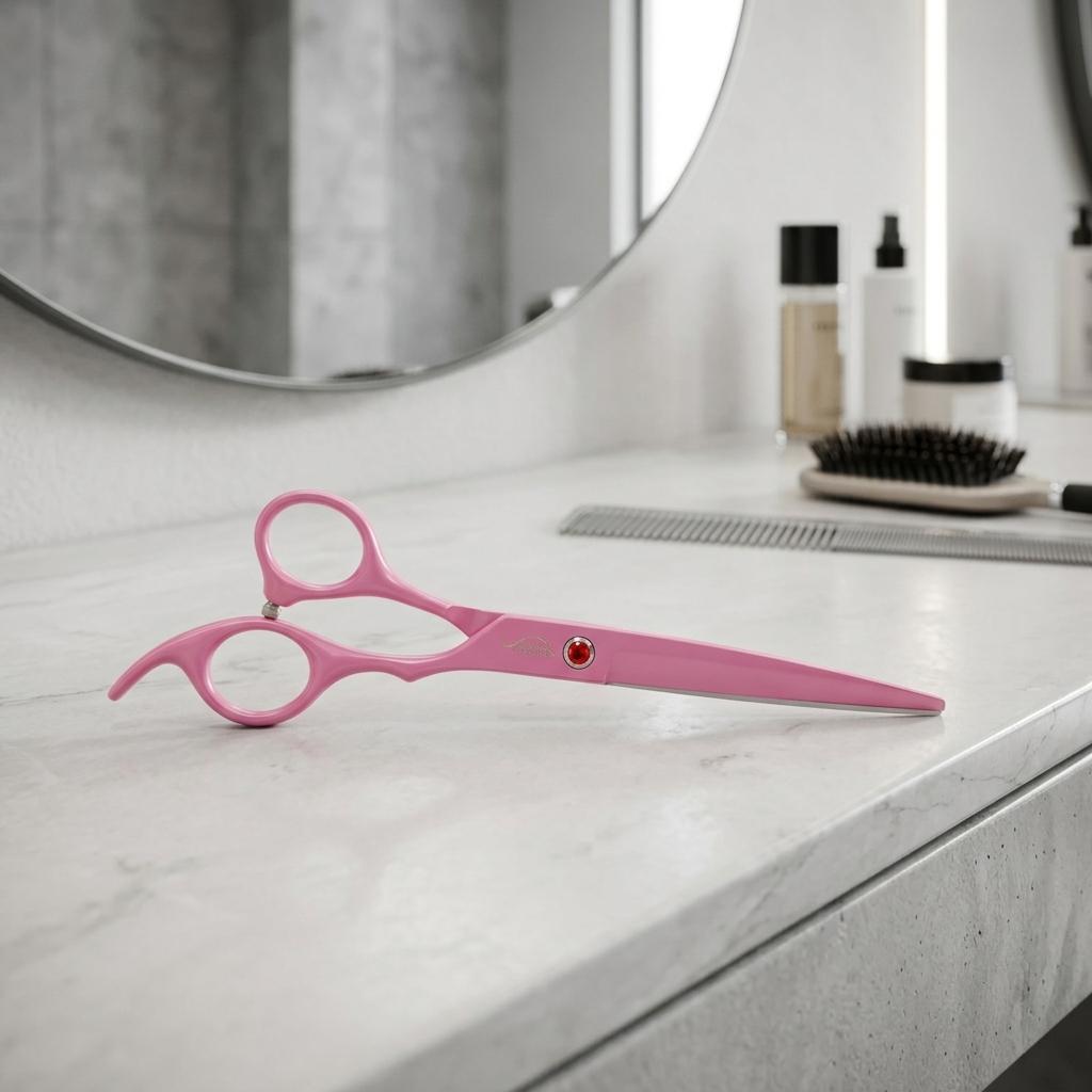 Cheetah Right-Handed Grooming Scissors 7.0 Offset Hairdressing Hair Cutting Scissors for Salon Superior Line