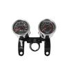 2 in 1 Motorcycle LED Backlight Odometer & Tachometer Speedometer Gauge Meter Assembly Universal Chrome For Harley Honda