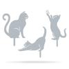 Кошачьи кучи садовые статуи украшения металлические силуэты кошек водонепроницаемые устойчивые к погодным условиям кошки двор искусство для дворов задние дворы газоны