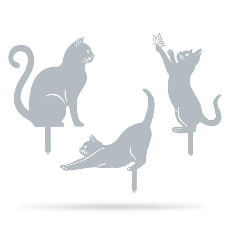 Кошачьи кучи садовые статуи украшения металлические силуэты кошек водонепроницаемые устойчивые к погодным условиям кошки двор искусство для дворов задние дворы газоны