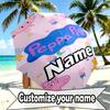 Custom Name Personalized Peppa Pig Print Umbrella, Auto Open Close, 8‑Rib Sturdy Frame, Commute Camping Hiking Use, Birthday Gift