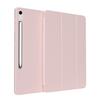 Tri-Fold Stand Smart Wake/Sleep Tablet Cover With Pencil Slot For Galaxy Tab S10 FE+, PU Silicone Anti-Drop Protective Case