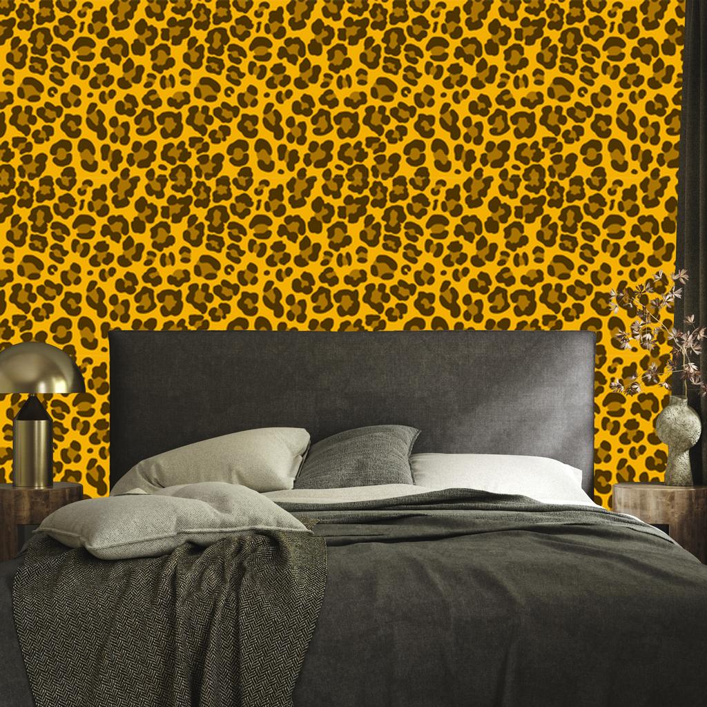 Yellow Leather Wallpaper Gold and Ochre for Living Room and Bedroom 50x1000