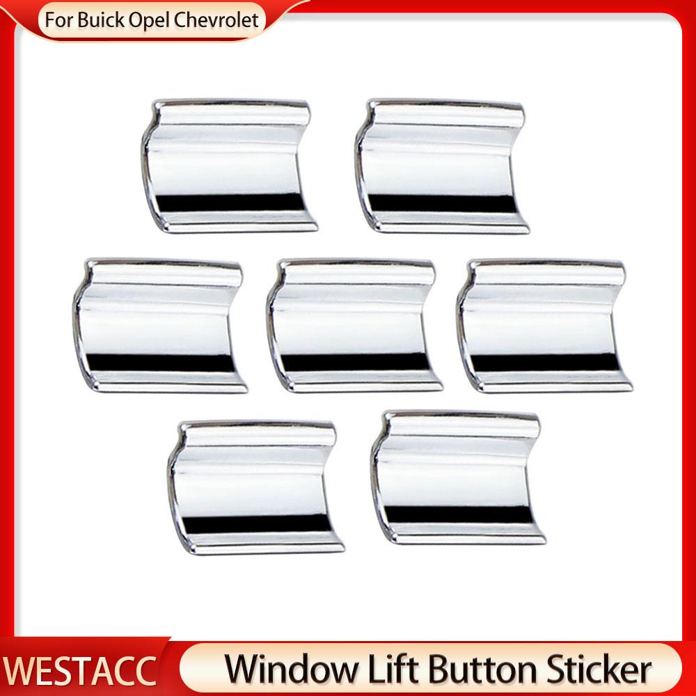7Pcs/set Car Window Lift Button Sticker Sequins Trim for Chevrolet Cruze Malibu TRAX/Buick Encore Excelle/Opel Mokka