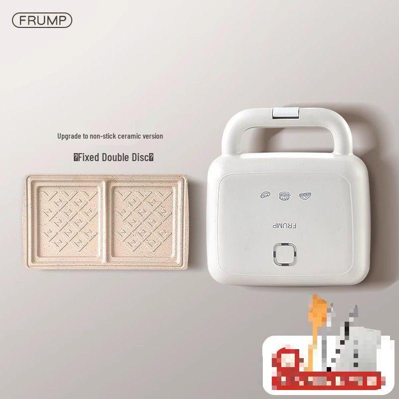 Double-Plate Breakfast & Waffle Maker: Multi-Functional Sandwich & Bread Machine for Home Use.