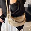 French Niche Design Bag Women's 2025 New Chain Handbag Light Luxury Retro Fashion Messenger Dumpling Bag Tide