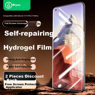 Full Screen Nano 2 Pieces Screen Protector for Xiaomi 11/11 Pro, Hydrogel Soft Film for Xiaomi 11 Ultra, HD Non-Tempered Full Coverage Protection