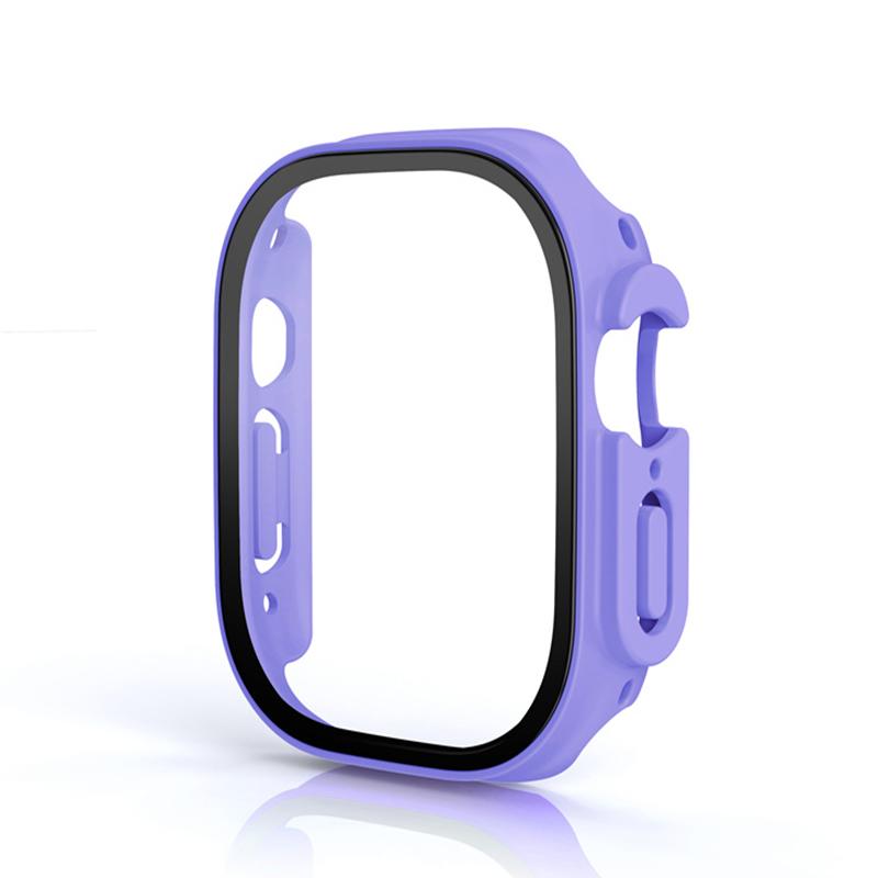 Ремешок + чехол для Apple Watch Ultra 49 мм, ремешок для умных часов, бампер для ПК + защитная пленка для экрана, закаленная крышка, аксессуары для ремешков серии iwatch