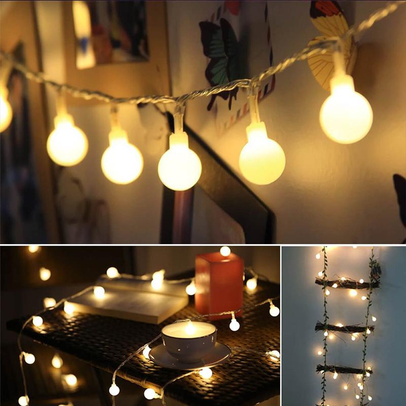 Globe Balls Fairy Lights For Balcony Multi Festoon Lights Outdoor Waterproof 10m Usb 5V Hoilday Lighting Christmas Decoration
