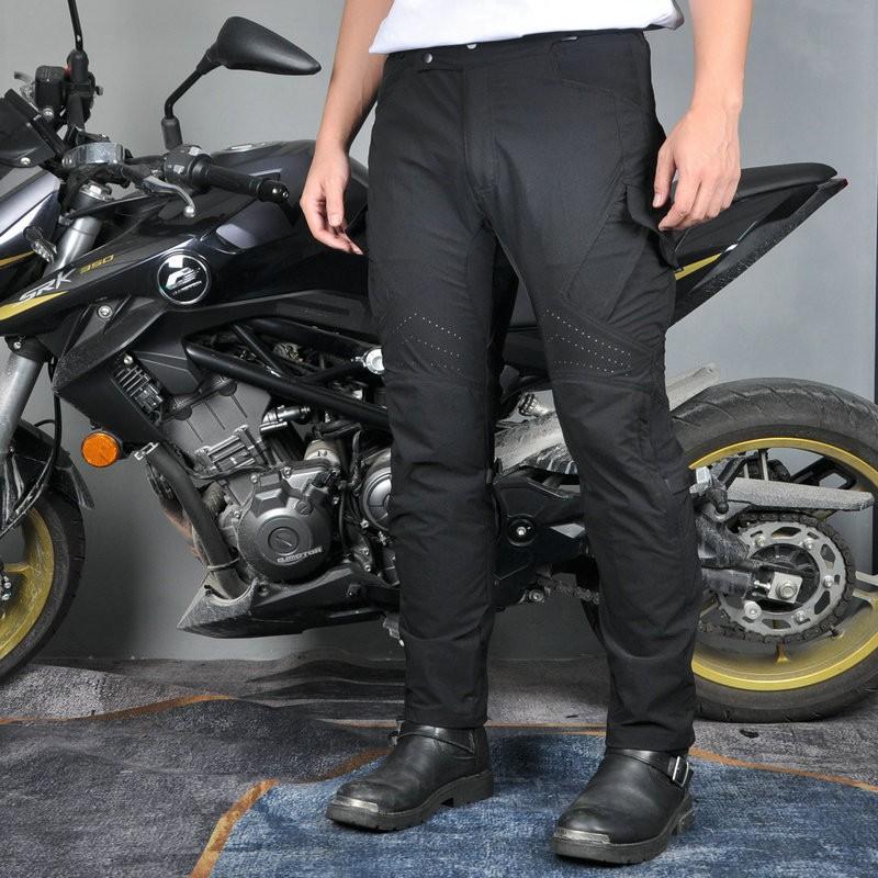 Mens Motorcycle Riding Pants With Ventilated Mesh High-Waist Adjustable Fit Breathable Protective Gear