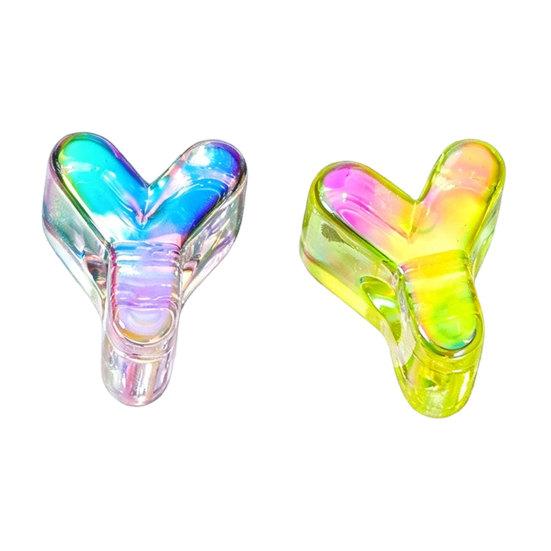 2Pcs Large Letter Beads for DIY Jewelry Making, Large Holes Acrylic Letter Beads for Bracelets Necklaces Keychains