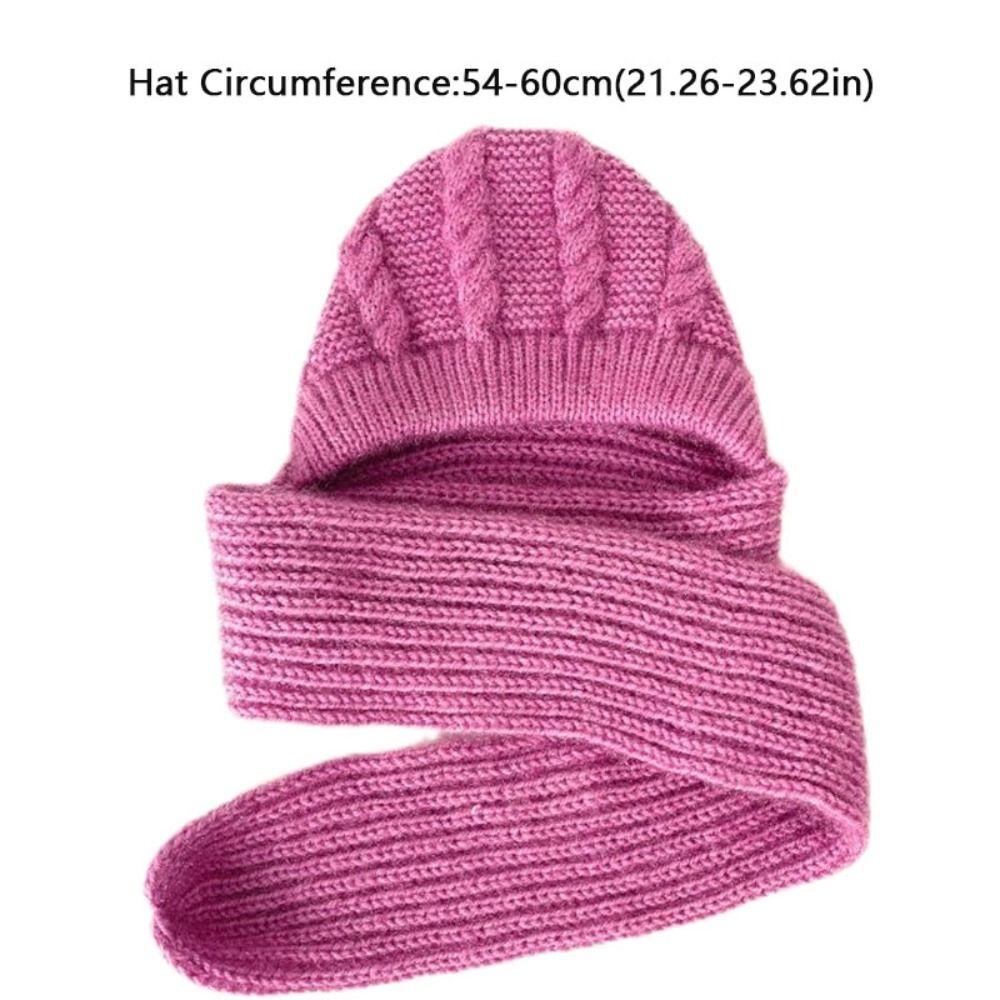 Neck Warmer Beanie Hat Scarf Thickened Scarf Set Hooded Fashion Ear Protection Hat Cycling