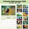 2026 Wall Calendar - 2026 Calendar 12 Month from Jan.2026 - Dec.2026,14.6" x 22.8" (Open), Vertical on Wall with Hanging Hole, Twin-Wire Binding -