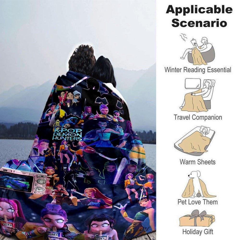 1pc hunter x (12) Blanket Soft Warm Throw for Home, Office, Travel All Season Cozy Bedding Gift, Office Cozy AccessoryB1