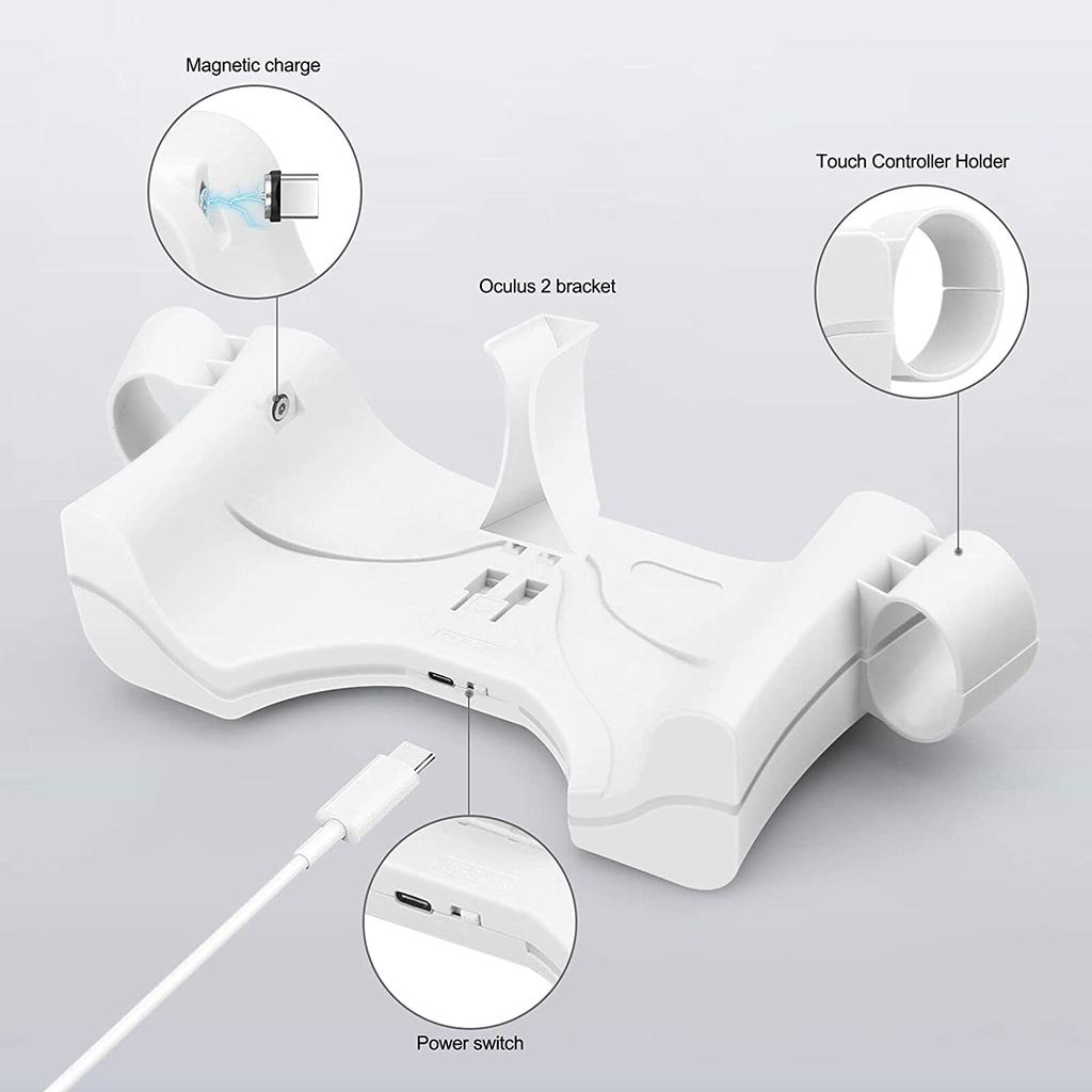 New USB Type-c Magnetic Charger Stand For Oculus Quest 2 Fast Charging Station Dock Holder VR Headset Controller Accessories