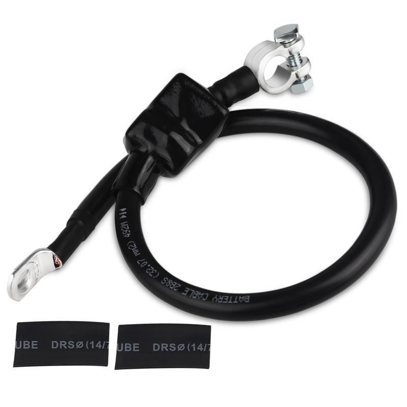 Отрицательный провод аккумуляторного кабеля 2 AWG 2-Gauge 20 дюймов Для судна лодки маленькой яхты RV автодома грузовика автомобиля транспортного средства Шнур аккумулятора