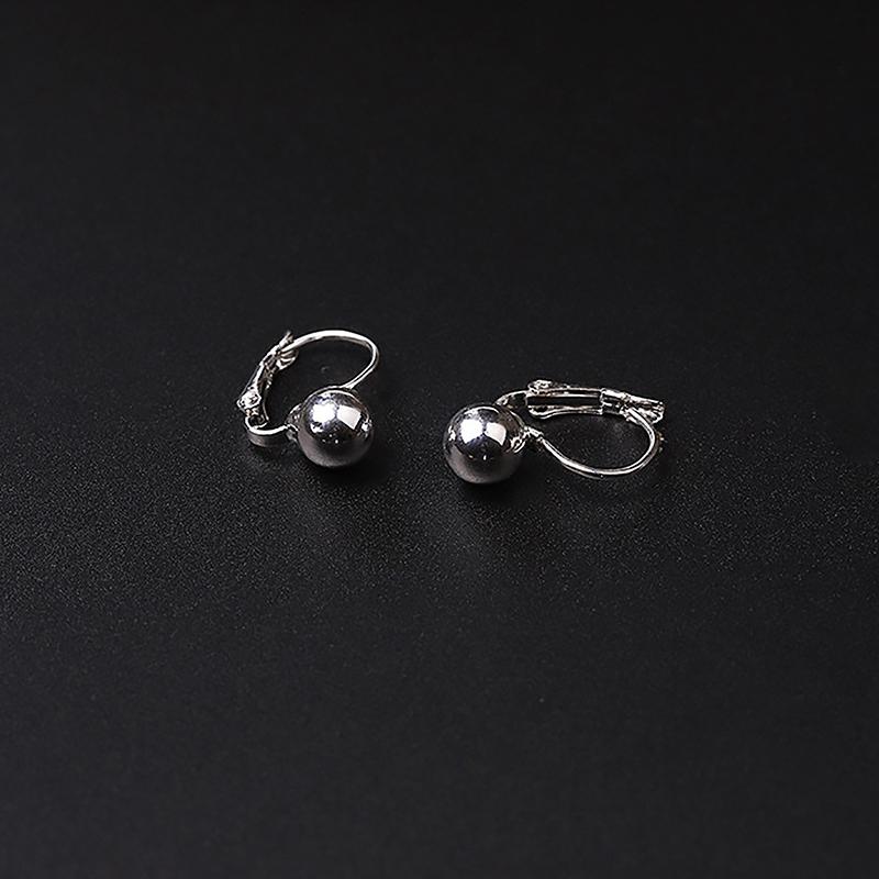 1 пара сережек-капель в корейском стиле из металла, округлые, простые, с пряжкой для ушей для женщин, подарочные украшения для вечеринки, аксессуары для ушей