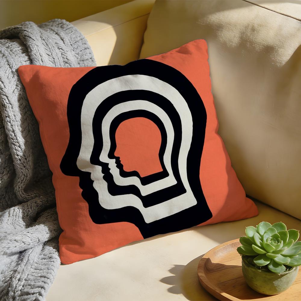 TTame Impala Band Cushion Cover Washed Linen Soft Breathable Decorative Case For Sofa Home Pillow Cover