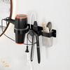 Wall Mount Hair Dryer Holder Bathroom Hair Tool Organizer Rack Strong Load-bearing Easy To Install Curling Iron Holder Blow Dryer Rack