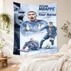 Mbappé Customize Your Name Tapestry Foldable Wall Tapestry Durable Comfort Perfect for Living Room Decor Multi-purpose for All Occasions
