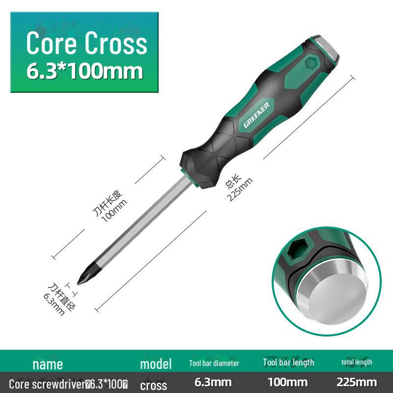 Набор промышленных отверток Green Forest Master с плоской головкой и крестовой головкой