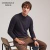 Kemengboka Men's 100% Wool Mock Neck Sweater