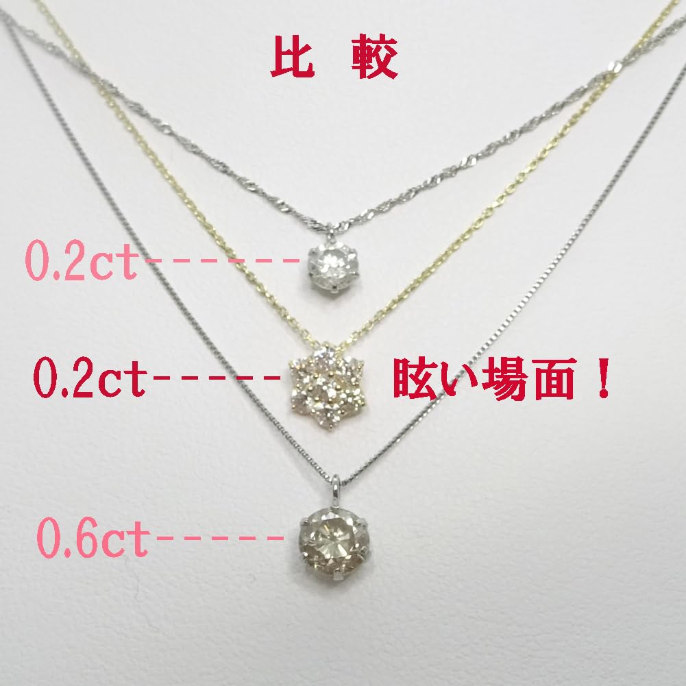 И я ювелирные изделия бриллиантовое ожерелье семь звезд карат 10-каратное желтое золото изысканный бриллиантовый кулон с сертификатом подлинности [You Box] 0.2