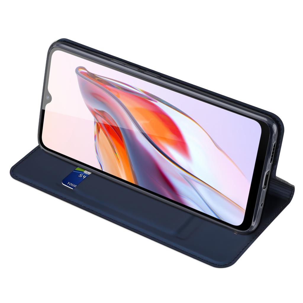 Dux Ducis Skin Pro Flip Wallet Case for Xiaomi Redmi 11A / Poco C55 / Redmi 12C - Blue Cover with Stand & Card Holder