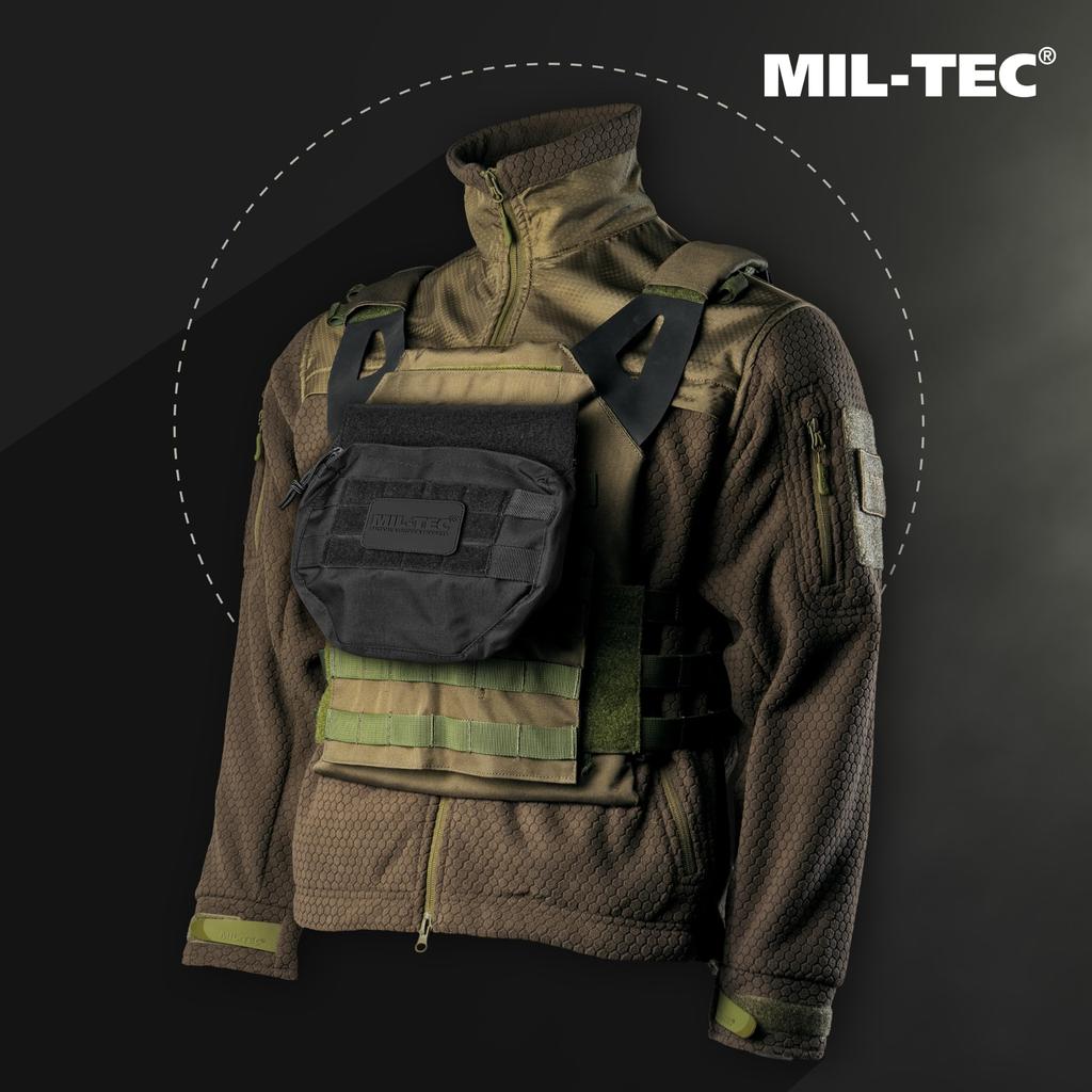 Подвесная подсумка MIL-TEC с системой MOLLE, Совместима с жилетом-плитником, ID-патч - ЧЕРНЫЙ
