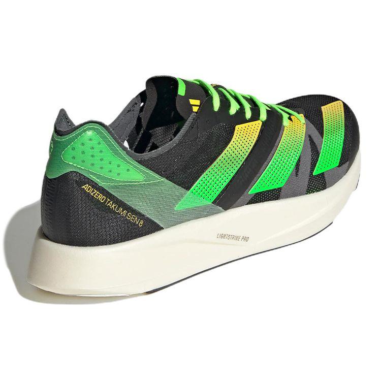 adidas Adizero Takumi Sen 8 Black Solar Green Кроссовки унисекс Core-Black Beam-Yellow GY8405