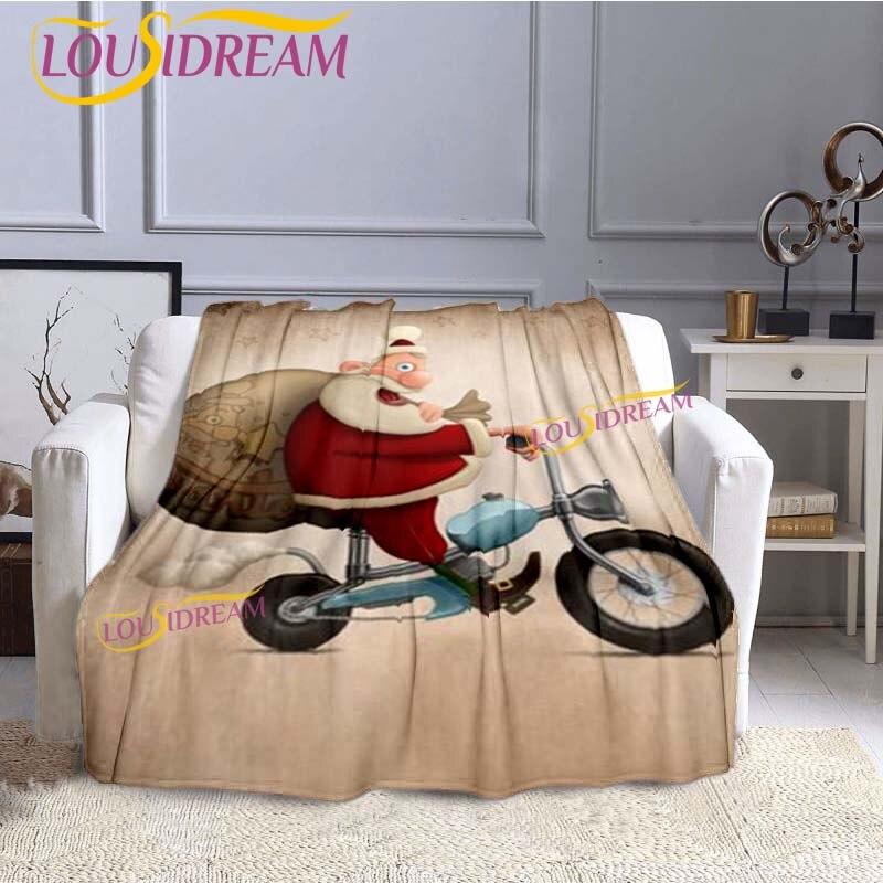 С Рождеством Санта-Клаус серии плюшевое фланелевое одеяло, одеяло, новогоднее постельное белье для детей и взрослых